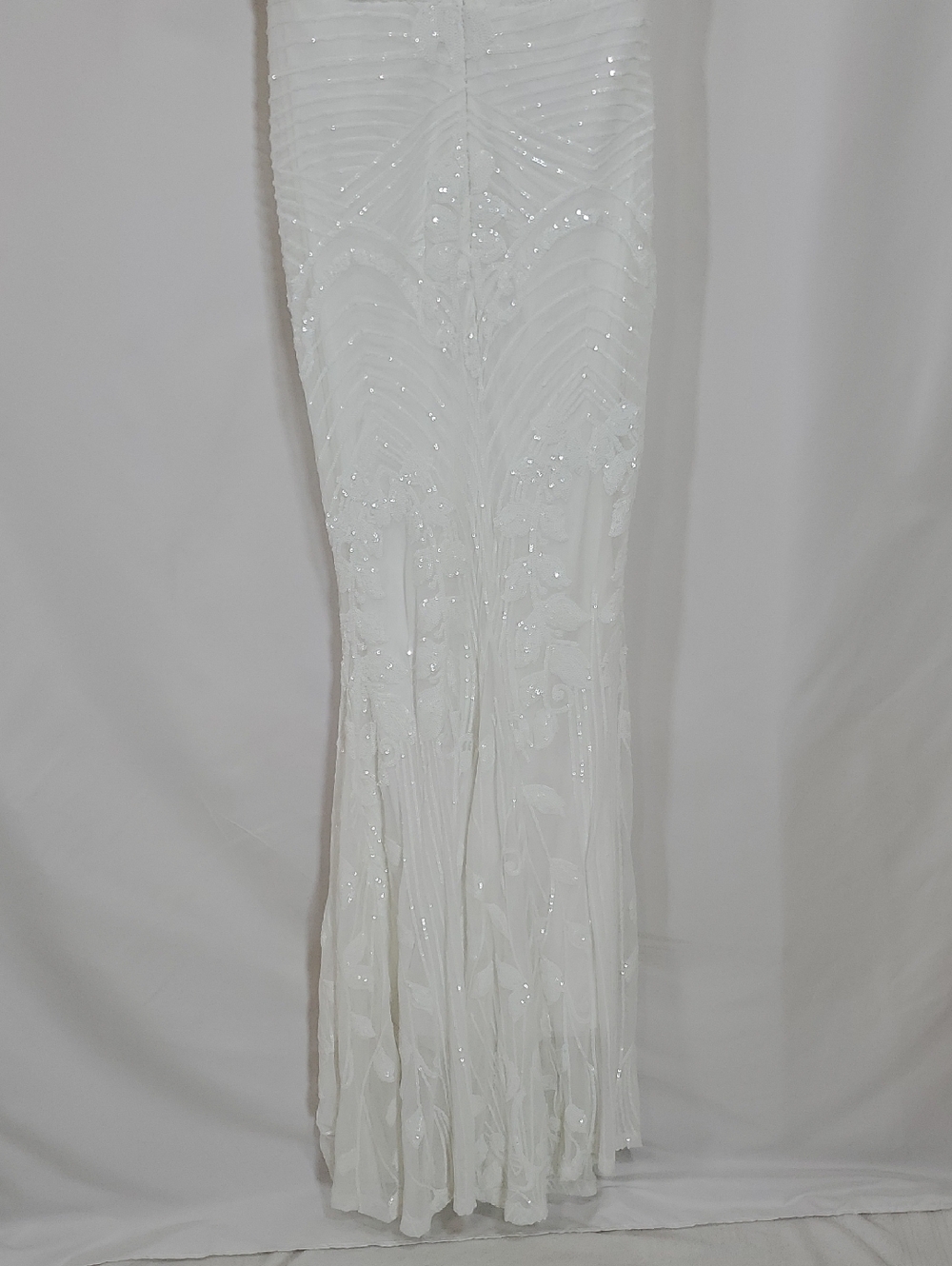 Fashion NOVA Luxe Feeling Sequin Gown - Sleeveless - White - Picture 13 of 16